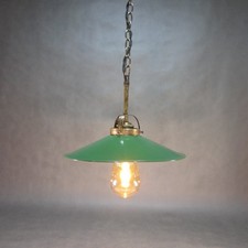 Antike Emailleschirm Lampe von