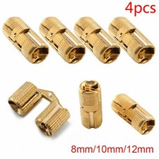 4pcs Einbohrscharnier Zylinderscharnier Möbelband unsichtbar messing 8-10-12 mm