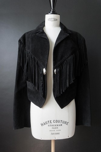 Vintage wildlederjacke mit - vintage,