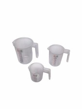 Messbecher Set 3-teilig aus Kunststoff - 250 ml, 500 ml, 1000 ml  - Messkanne
