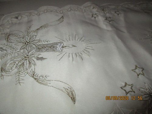 Weihnachtsdeckchen creme 48cm - creme,