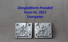 Nr.2851 - Prandell, Trompeter zu Pferd - Zinngußform, Zinngießform, Zinnform