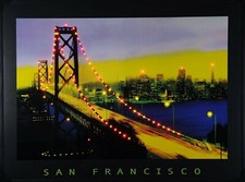 San Francisco LED - Bild mit Beleuchtung Leinwandbild Leuchtbild mit Blinkeffekt