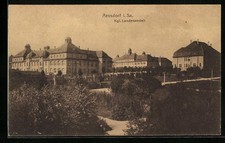 Ansichtskarte Arnsdorf i. Sa., Ansicht der Königl. Landesanstalt 1918 