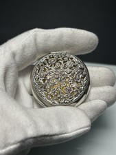 Sterling Silber Dose Riechdose Floral Antik