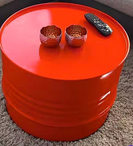 Runder couchtisch metall - metall, rot