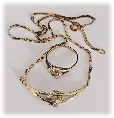 Edles gold schmuckset 333 - 333, 8k
