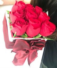 Vase Blumen Rosen Quadrat Topf