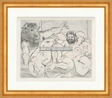 Bacchanal mit Minotaurus Kentauren Antike Mythologie Pablo Picasso 071 Gerahmt