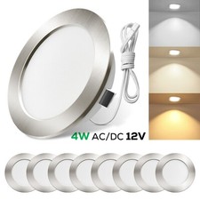 1-48X LED Einbaustrahler 12V AC/DC 3CCT Wohnmobil Flach Spot Van Wohnwagen 4W