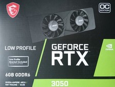 MSI GeForce RTX 3050 6GB Low Profile Gaming GPU HDMI DP NVIDIA ohne zus. STROM !