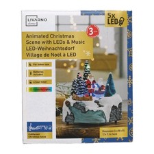 LIVARNO LED Weihnachtsmann 6 Stunden Timer mit beweglichen Weihnachtsmann Musik