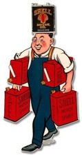 Shell Motor Spirit Holding Man