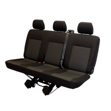3er Rücksitzbank Sitzbank hinten VW T5 T6 T6.1 Shuttle Caravelle Stoff schwarz