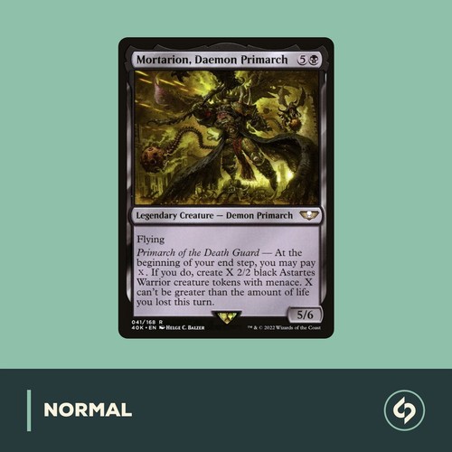 Mtg mortarion daemon - mortarion,,