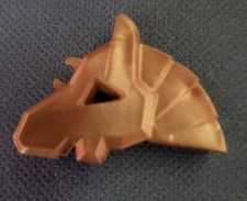 LEGO® 1 x Pferdehelm Panzerung Gold Drachen Ritter Pferd Turnier Kopf Rüstung