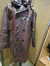 Solide Retro-Lederjacke rot-braun für Herren