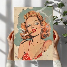 Vintage Pin Up Girl Poster