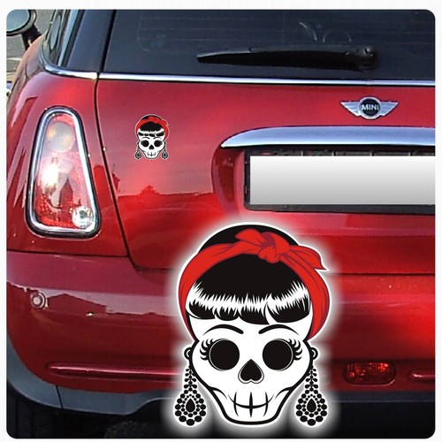 Rockabilly girl skull auto - girl,