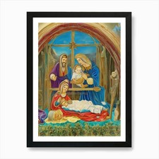 Krippe 18 Kunstdruck gerahmt Wandbild Poster Leinwanddruck Bild