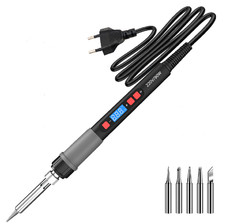 Profi Lötkolben Set Lötset Feinlötkolben Regelbar Soldering Iron Kit 90W 220V