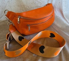 BORSE IN PELLE ITALY Leder Tasche Handtasche Damen Damenhandtasche Orange