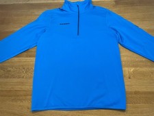 Mammut Herren Fleece Softshell M Blau Outdoor Wandern ZIP Pullover Jacke Leicht