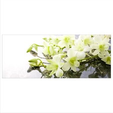 Glasbild 125x50 XL Orchidee