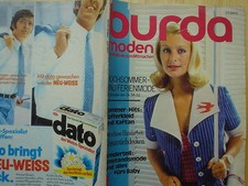 Burda Moden 07/72 Umstandsmode Baby Dirndl Mieder Spitzenkleider Ferien 70er J