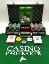 Casino Poker Set im Aluminium Koffer 300 Chips | Sehr gut | -Vollständig wie Neu