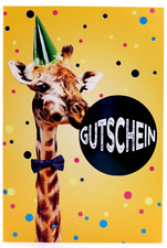 Gutschein Karte Giraffe