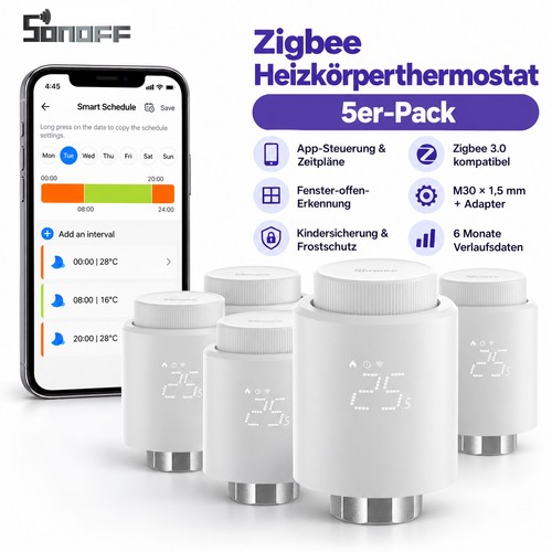 5pcs sonoff trvzb - 5pcs, zigbee