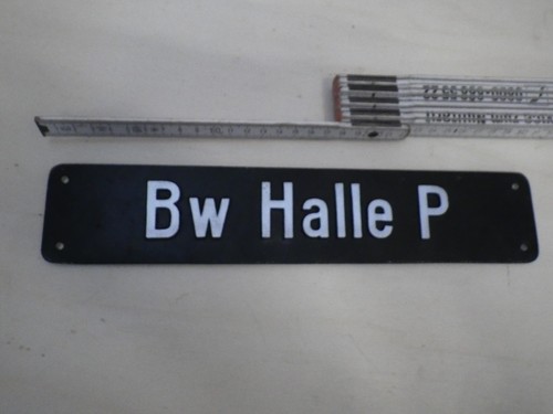 Heimatschild halle p - bw,