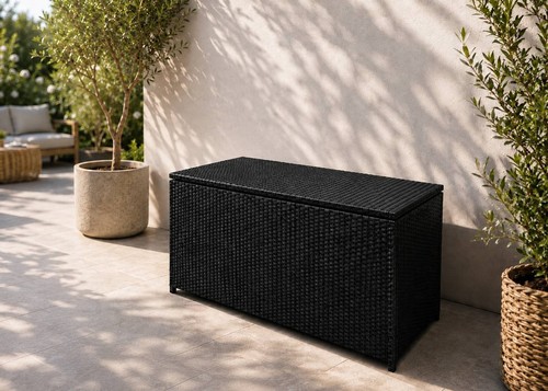 Kissenbox polyrattan schwarz - kissenbox,
