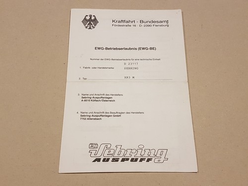 Abe gutachten sportauspuff - abe,
