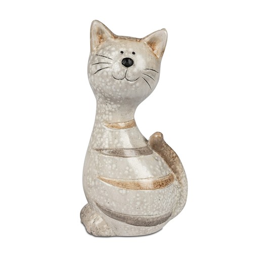 Dekofigur katze cremebraun - dekofigur,