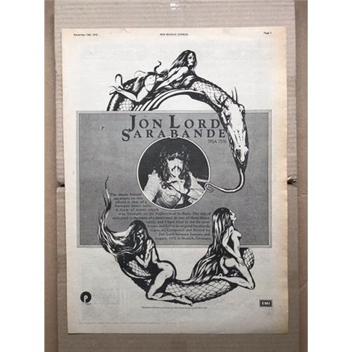 Jon lord sarabande poster - jon,