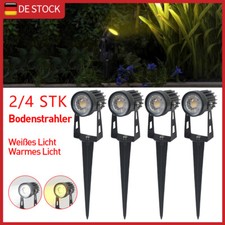 2/4STK Bodenleuchte Bodenstrahler LED 5W Außen-Beleuchtung IP65 Rund Beleuchtung