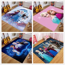Kinder Teppich 3D Anna Elsa Prinzessin Teppich Fußmatten Mädchen Bodenmatte Neu