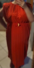 Damen Kleid Elegant Ohne Größe XXL Rot MIDI Lang Plus Size Große Größen