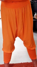 ITALY Damen Hose tiefer Schritt mit 3/4 lang mit Bündchen Gr. 38 40 orange