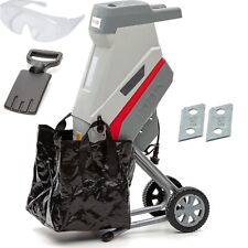 IKRA Elektro Messerhäcksler inkl. Fangsack 45L Schutzbrille 2x Ersatzwendemesser