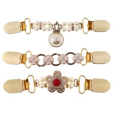 Vintage Frauen Strickjacke Strickjacke  Schal Clip Kragen aus aus