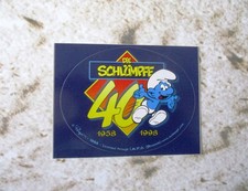 Aufkleber Die Schlümpfe 40 Jahre 1958-1998 Peyo Schlumpf Smurf
