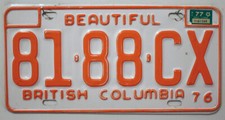 Kanada Nummernschild 1976 1977