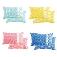 Kissenbezug Liv 50x30 cm Overbeck And Friends Kissenhülle Baumwolle Blau Rot 