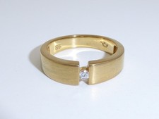 333 Gold Ring 8K Gelbgold 2,65 g Diamant Verlobungsring RG 50 - 15,9 mm 9807