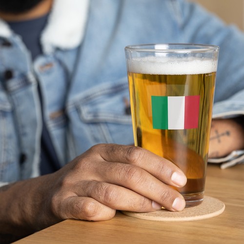 Schönes italien bier - schönes, glas