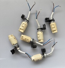 6x G9 Ersatz Fassung Dreh Gewinde G9 230V Ø20mm Höhe 55mm Kabel Lange 60mm