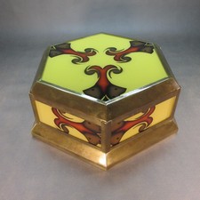 Kolonialstil Deckenlampe Ø 36 cm Retro Plafoniere Vintage Messing Deckenlampe N2